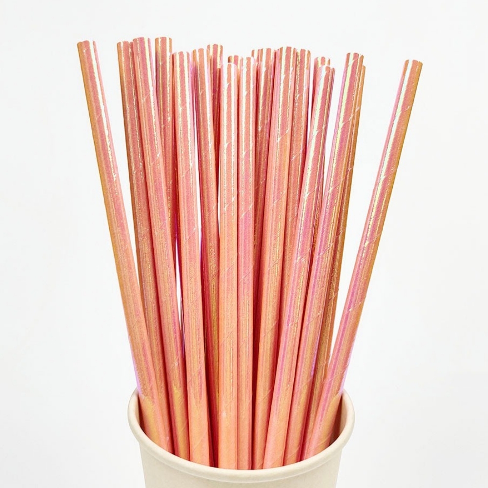 25Pcs Pearlescent Bronzing Pap - Paper Straw Color บทวิจารณ์และราคา