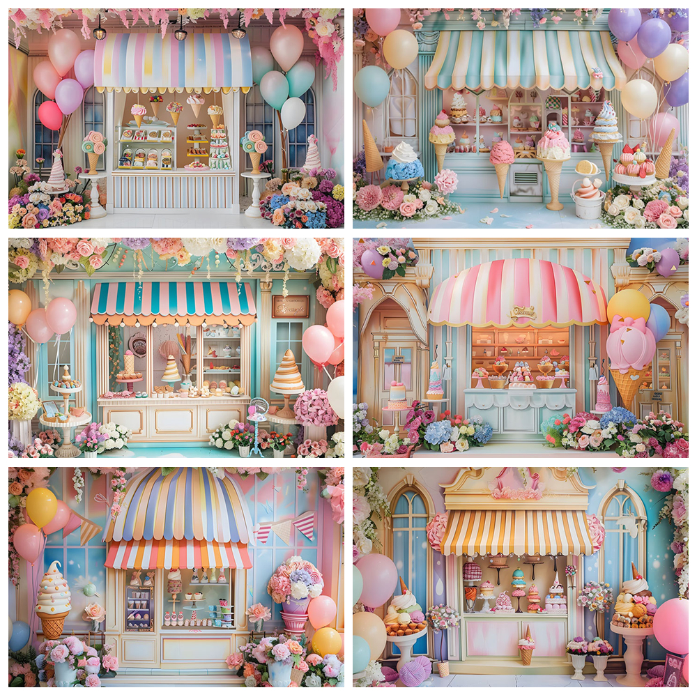 Ice Cream Photography Backgrou - Party Event Supply Store บทวิจารณ์และราคา
