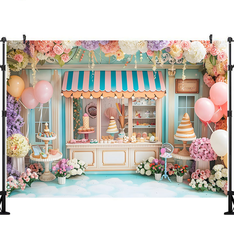 Ice Cream Photography Backgrou - Party Event Supply Store บทวิจารณ์และราคา