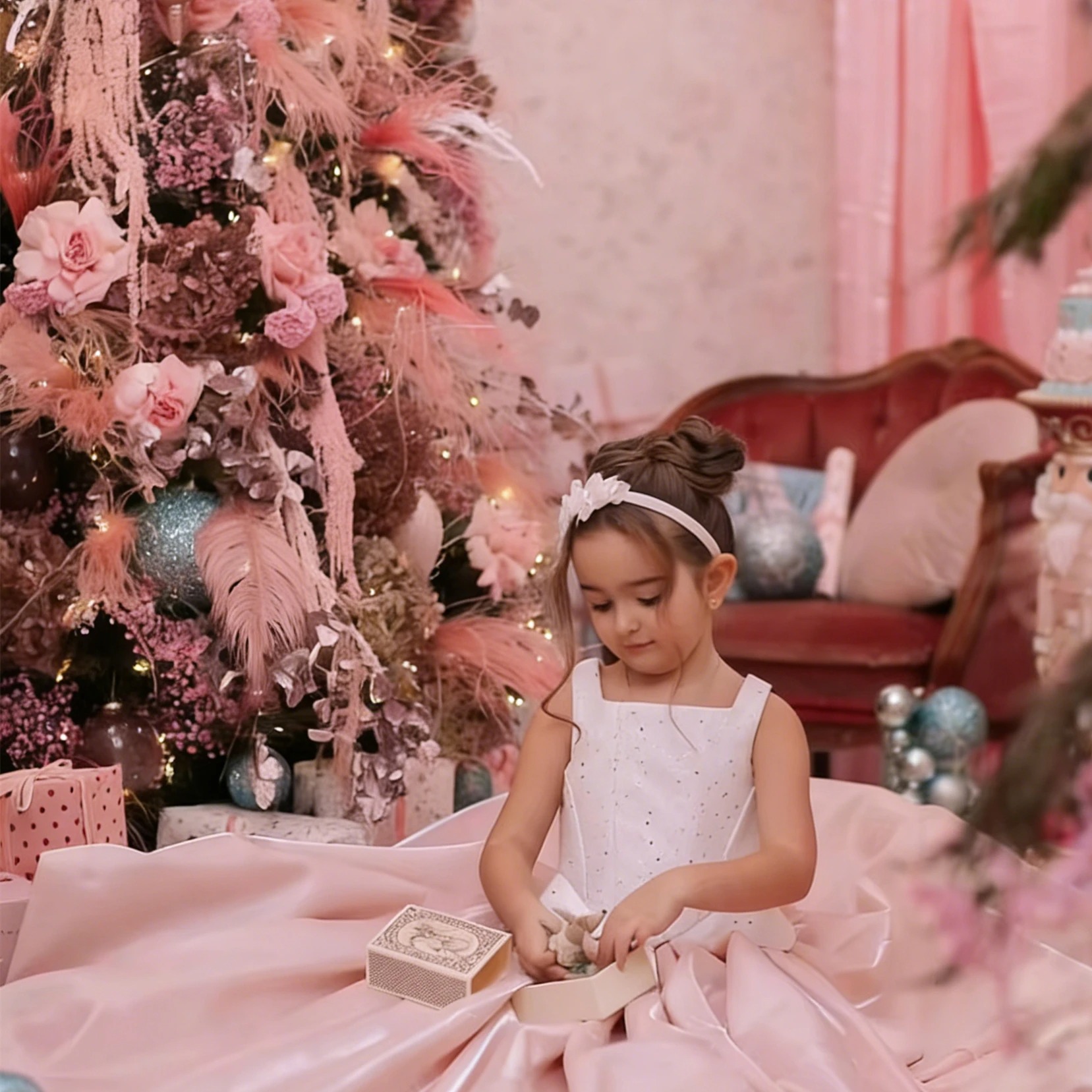 Customized Flower Girl Dress F - Birthday Sash Glitter บทวิจารณ์และราคา