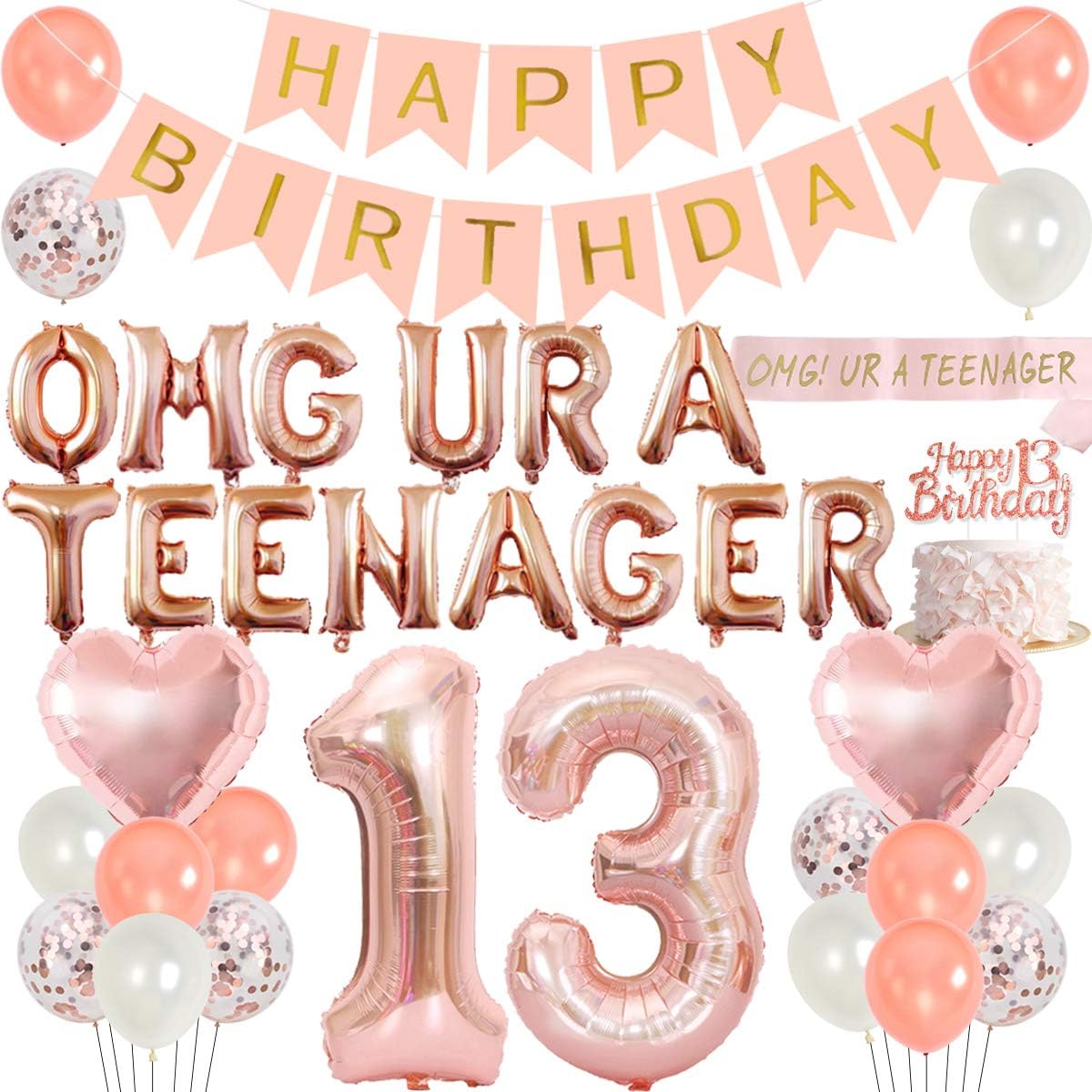 13th Birthday Party Decoration - Party Banner Gold บทวิจารณ์และราคา