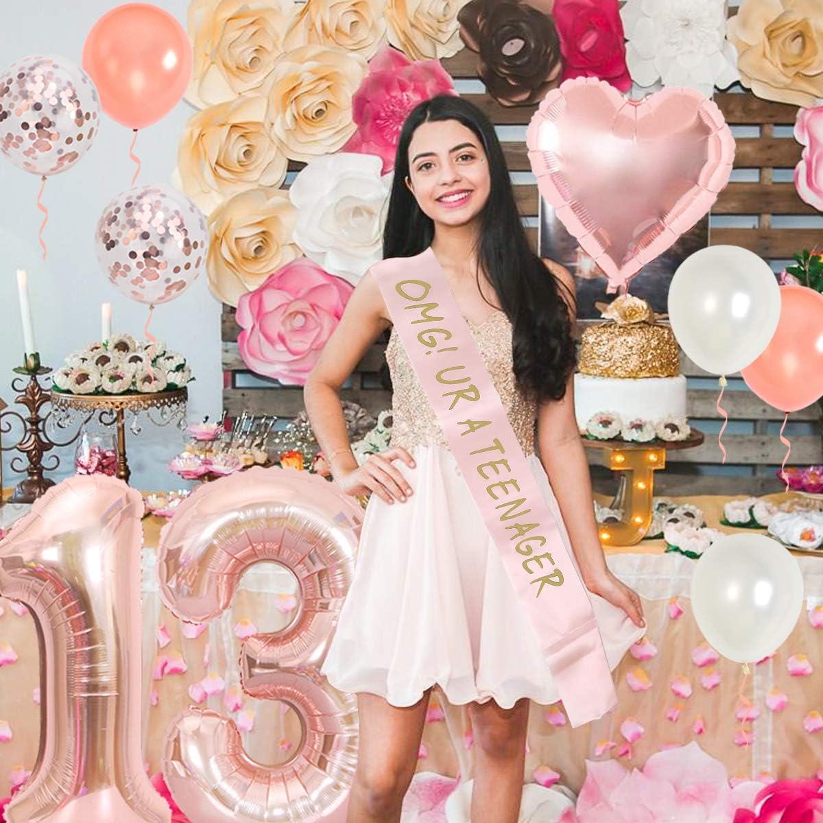 13th Birthday Party Decoration - Party Banner Gold บทวิจารณ์และราคา
