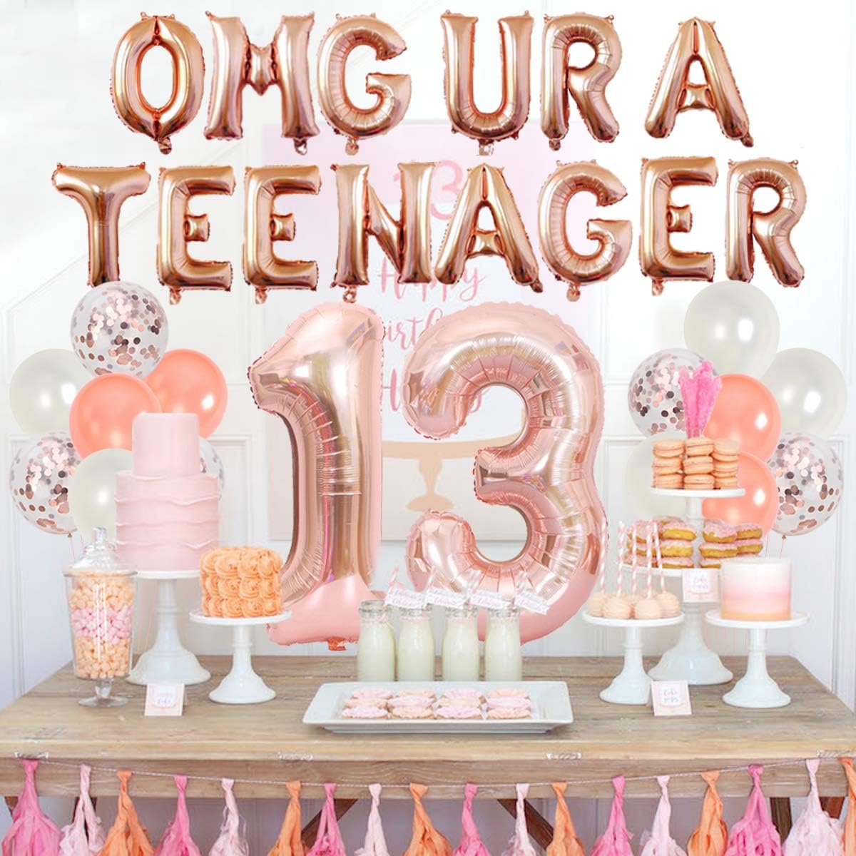 13th Birthday Party Decoration - Party Banner Gold บทวิจารณ์และราคา