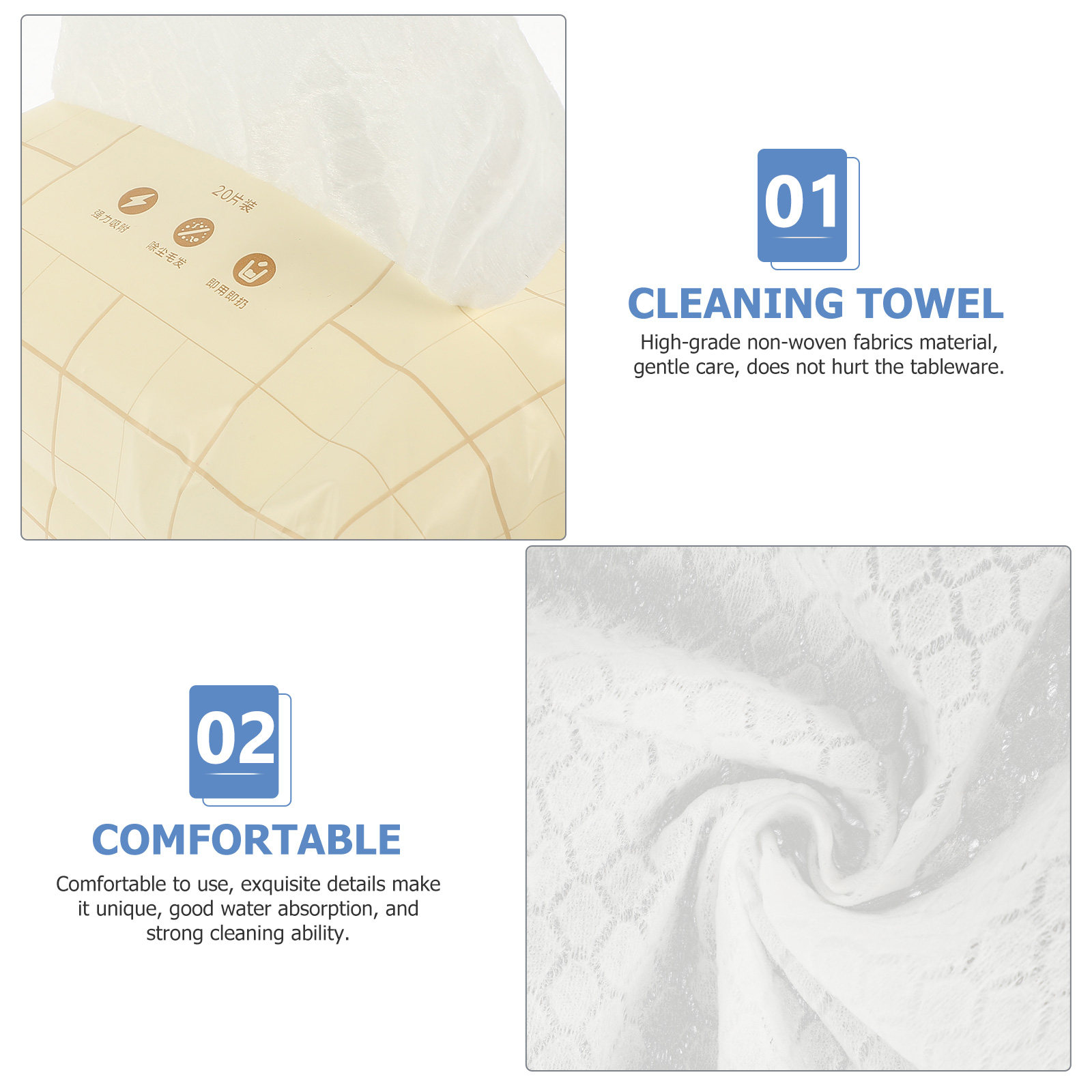 5 Bags Disposable Cleaning Clo - Table Cloth Disposable บทวิจารณ์และราคา