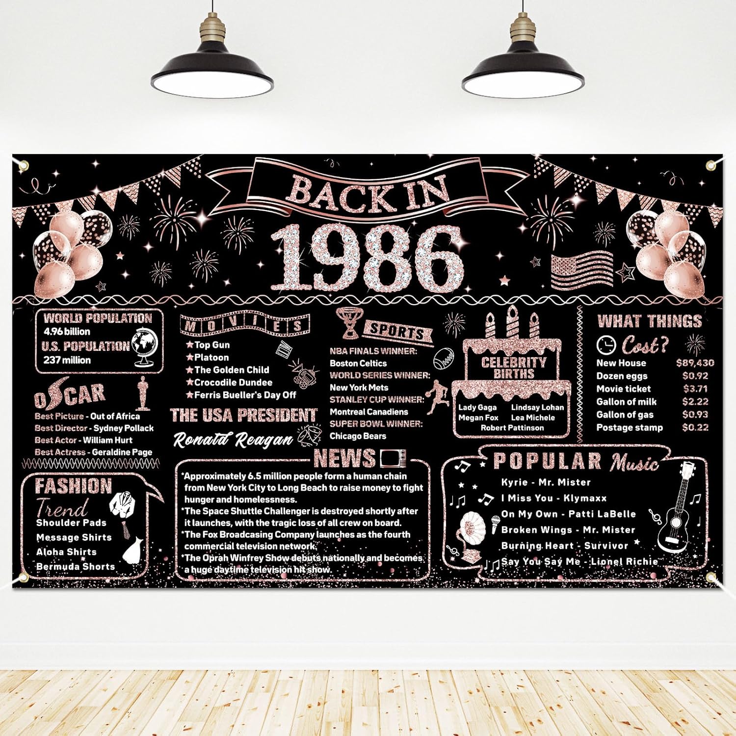 40th Birthday Decorations for  - Party Banner Gold บทวิจารณ์และราคา