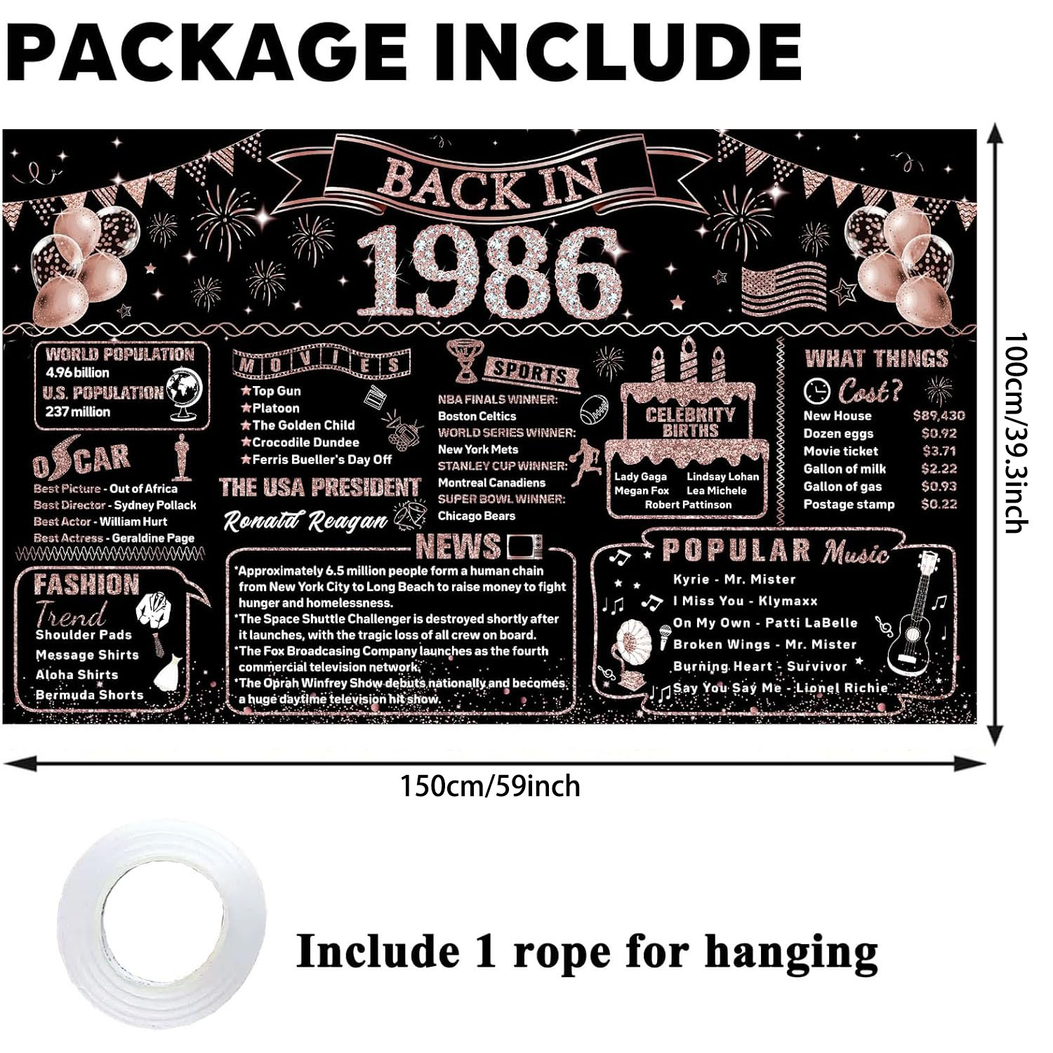 40th Birthday Decorations for  - Party Banner Gold บทวิจารณ์และราคา