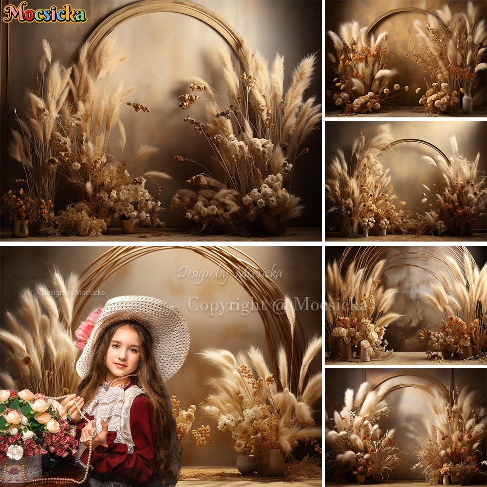 Mocsicka Boho Retro Brown Phot - Dessert Table Backdrop บทวิจารณ์และราคา