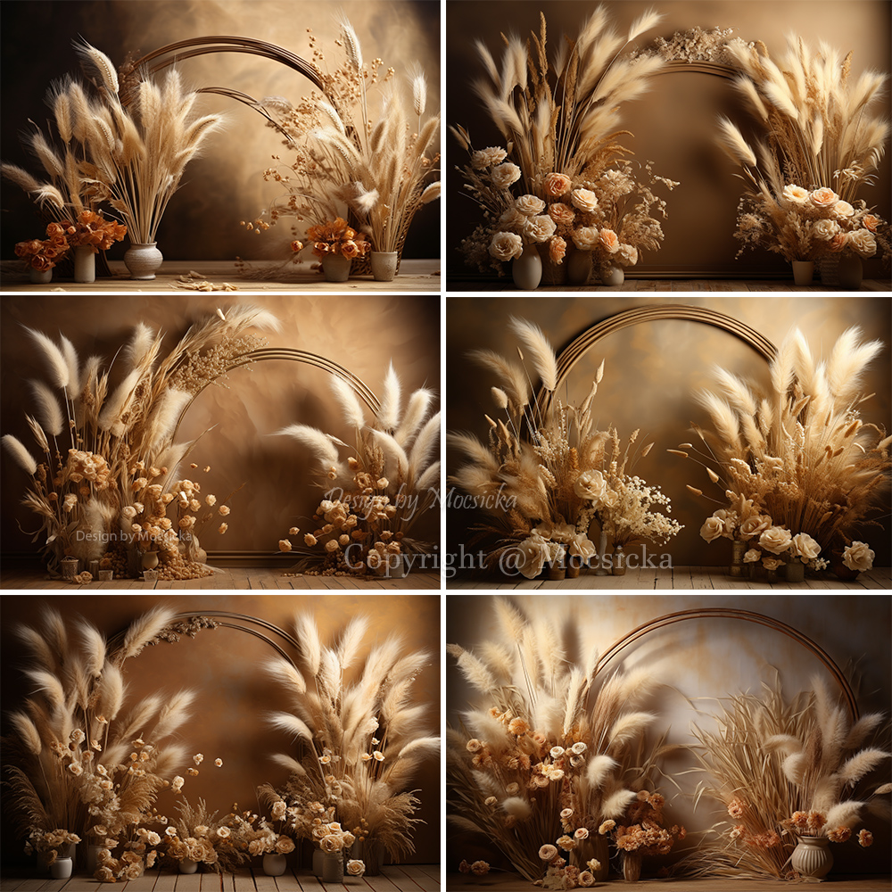 Mocsicka Boho Retro Brown Phot - Dessert Table Backdrop บทวิจารณ์และราคา