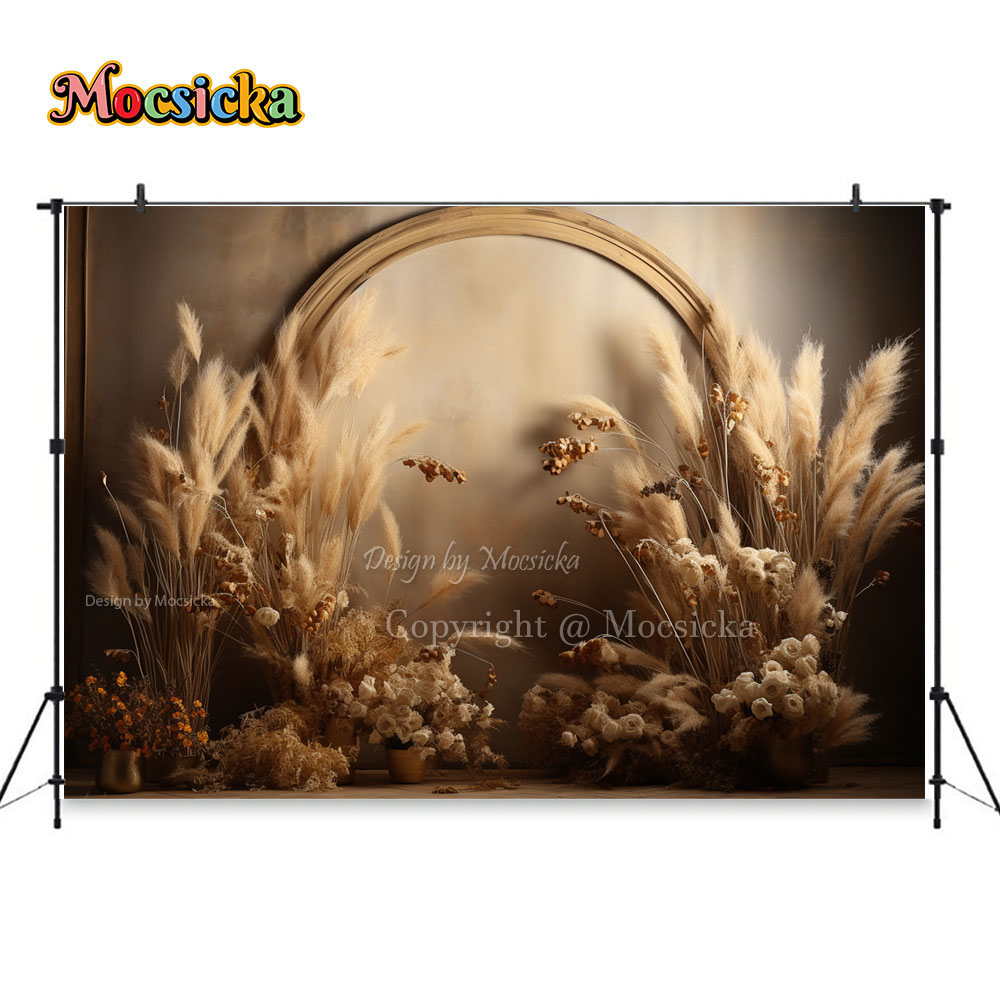 Mocsicka Boho Retro Brown Phot - Dessert Table Backdrop บทวิจารณ์และราคา