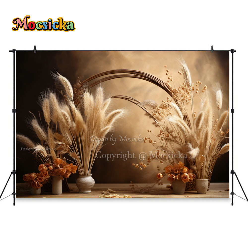 Mocsicka Boho Retro Brown Phot - Dessert Table Backdrop บทวิจารณ์และราคา
