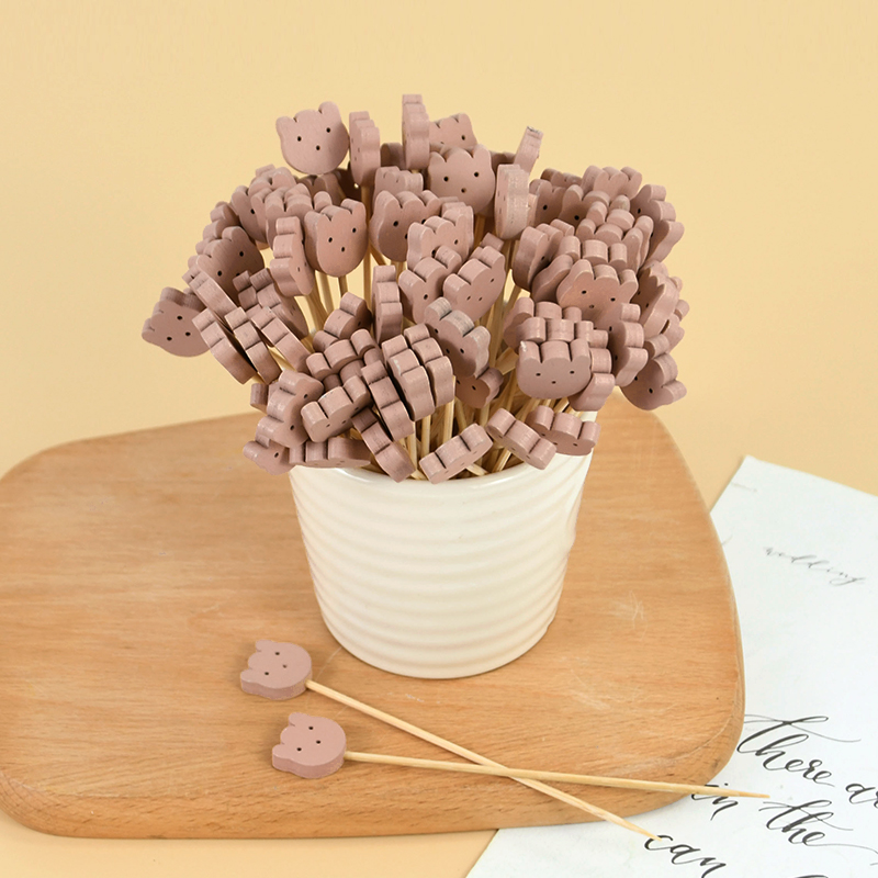 50/100pcs Cute Bear Heart Bead - Centerpiece Stick บทวิจารณ์และราคา