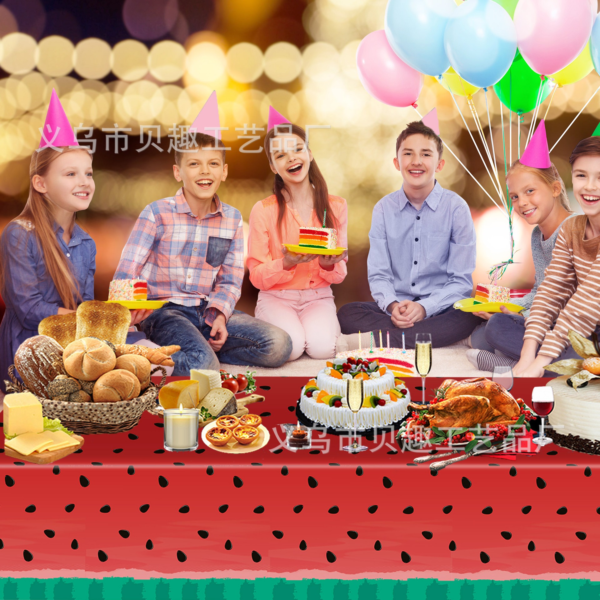 Summer Watermelon Party Tablec - Table Cloth Disposable บทวิจารณ์และราคา