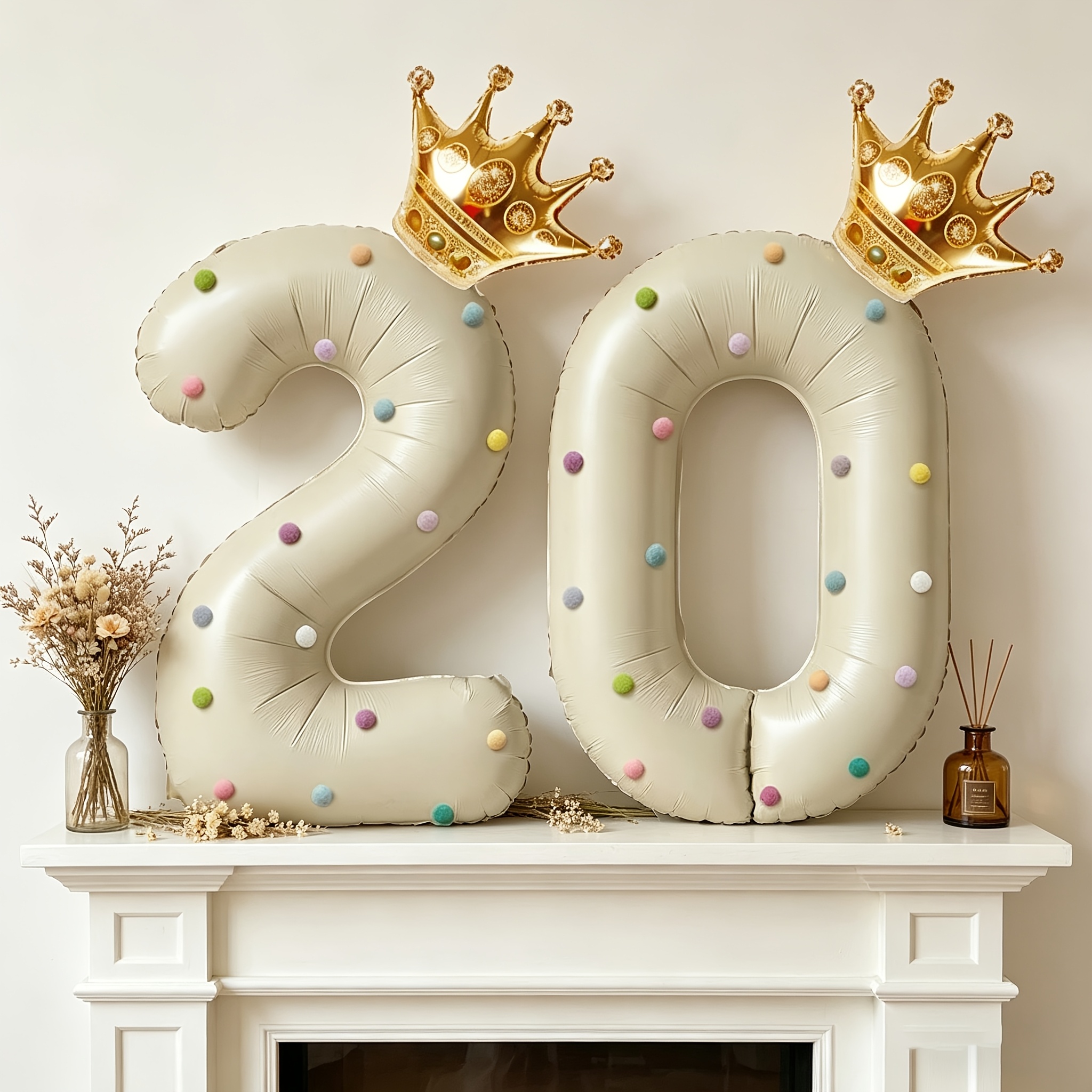 Large 40inch Cream-Colored Num - Party Event Supply Store บทวิจารณ์และราคา
