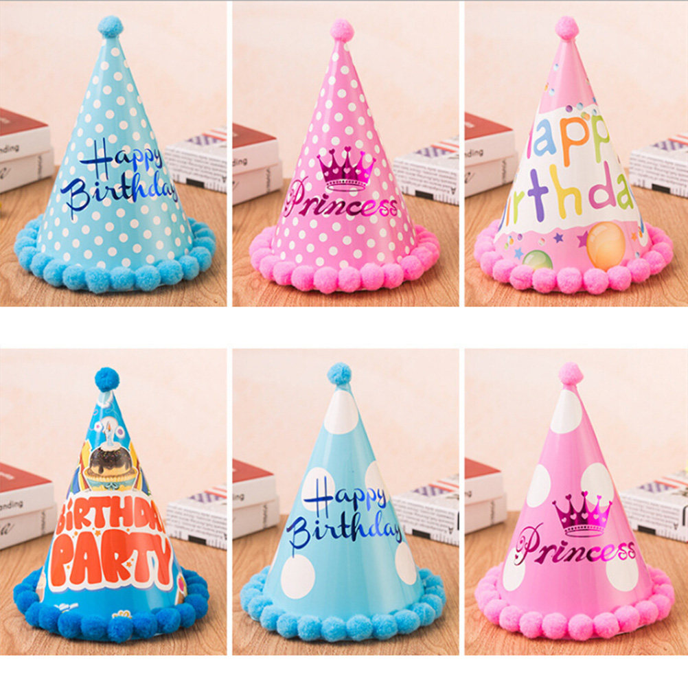 12Pcs Birthday Party Hats Colo - Party Hat Cone บทวิจารณ์และราคา
