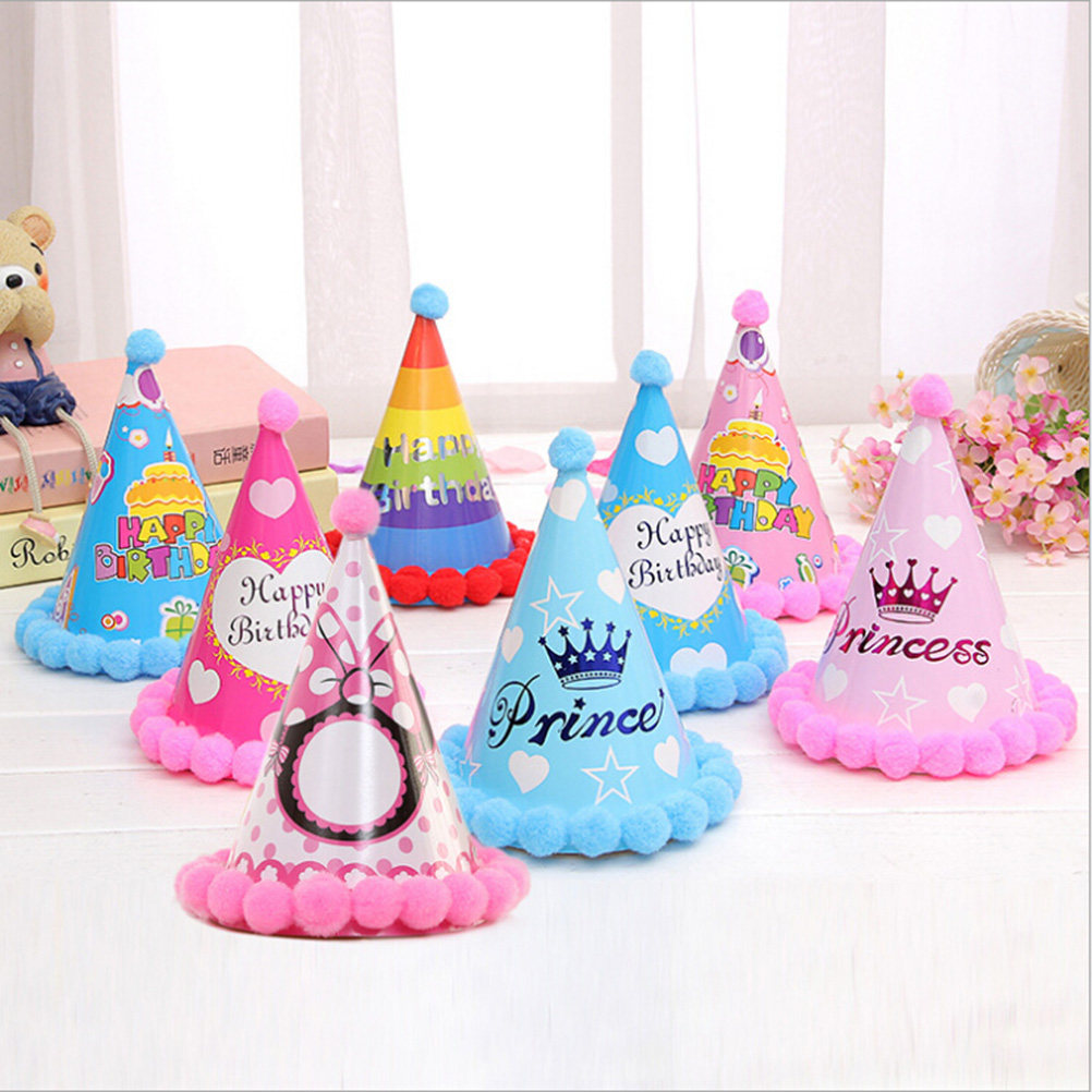 12Pcs Birthday Party Hats Colo - Party Hat Cone บทวิจารณ์และราคา