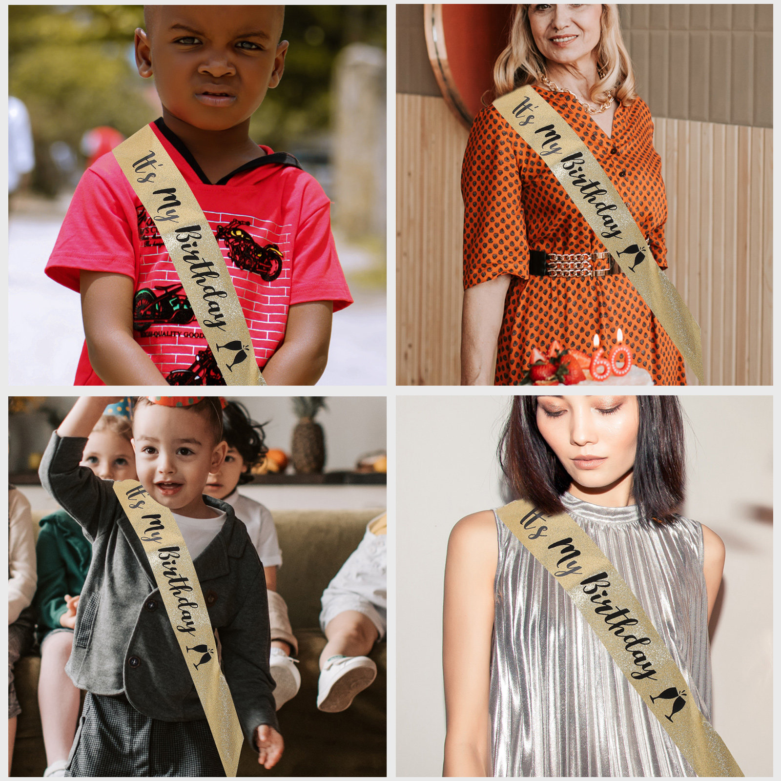 1Pcs Birthday Sash Glitter Clo - Birthday Sash Glitter บทวิจารณ์และราคา