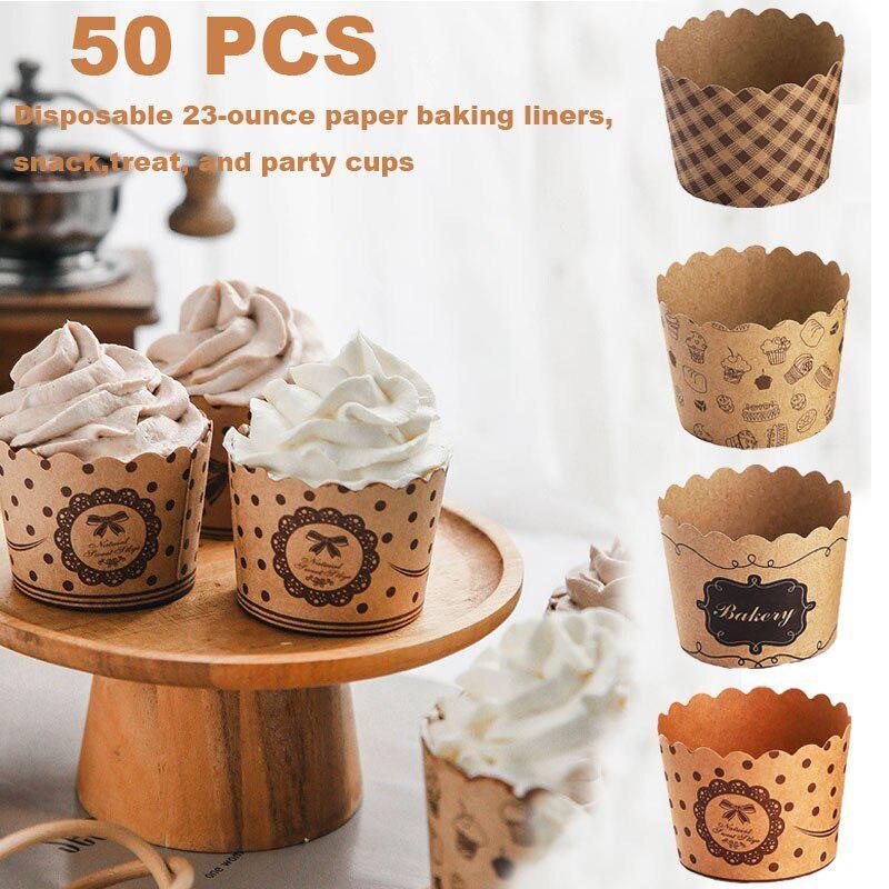 50Pcs/Pack Cupcake Paper Cups  - Plastic Cup 50Pcs บทวิจารณ์และราคา