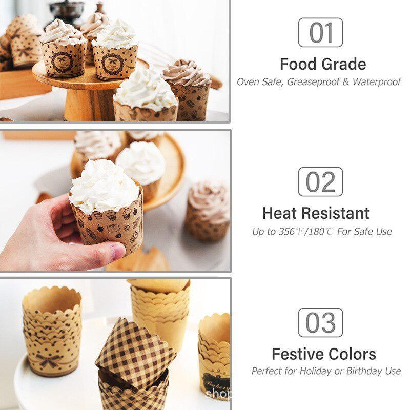 50Pcs/Pack Cupcake Paper Cups  - Plastic Cup 50Pcs บทวิจารณ์และราคา