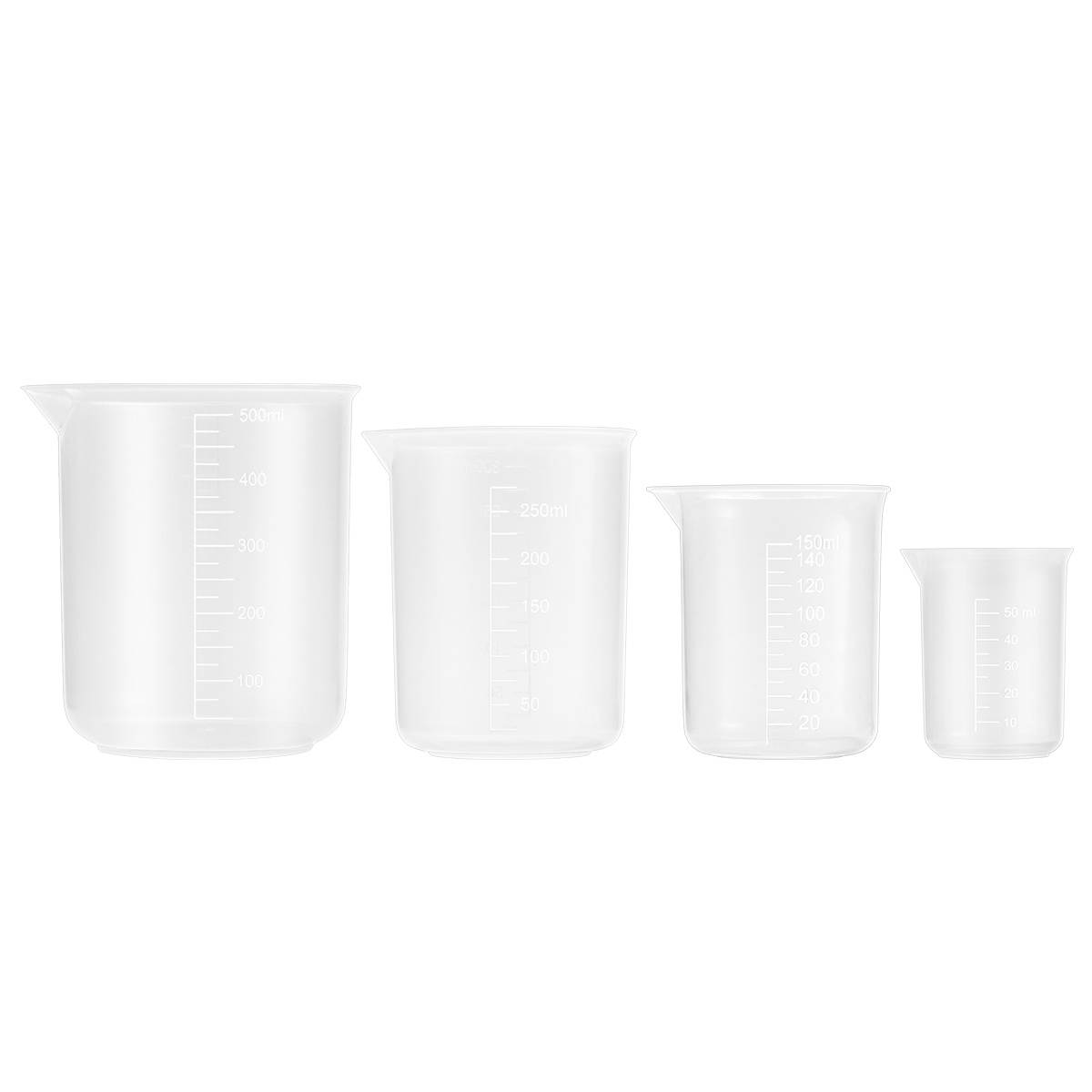 4pcs 50Ml 150Ml 250Ml 500Ml Pl - Plastic Cup 50Pcs บทวิจารณ์และราคา