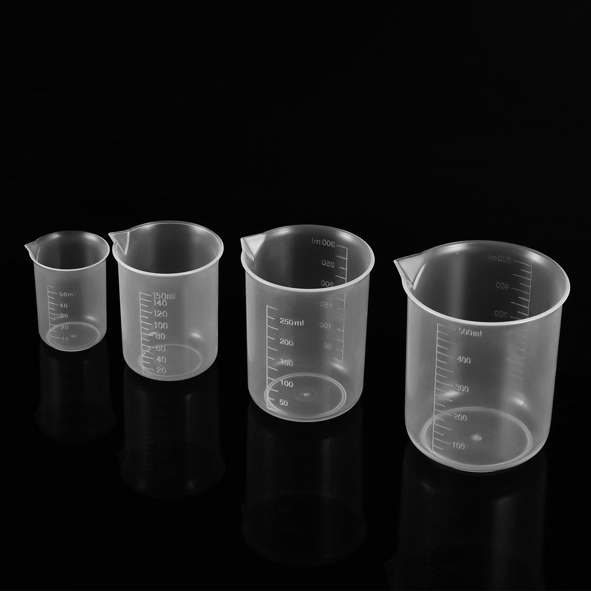 4pcs 50Ml 150Ml 250Ml 500Ml Pl - Plastic Cup 50Pcs บทวิจารณ์และราคา