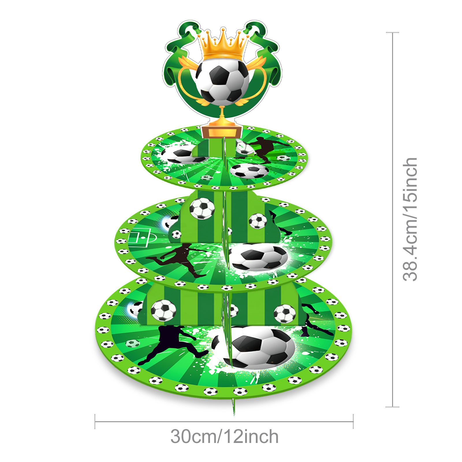 3 Tier Football Sports Soccer  - Cupcake Stand Tier บทวิจารณ์และราคา