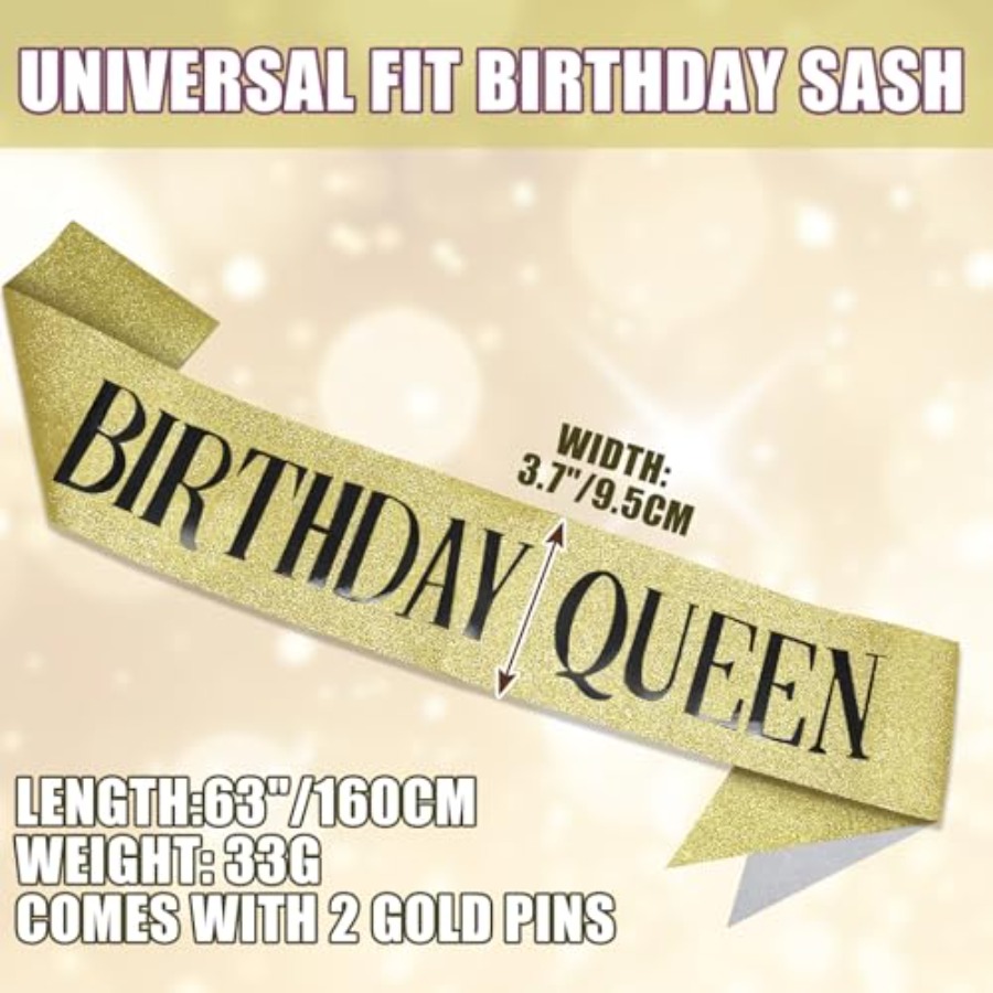 Birthday Queen Sash Glitter Go - Birthday Sash Glitter บทวิจารณ์และราคา