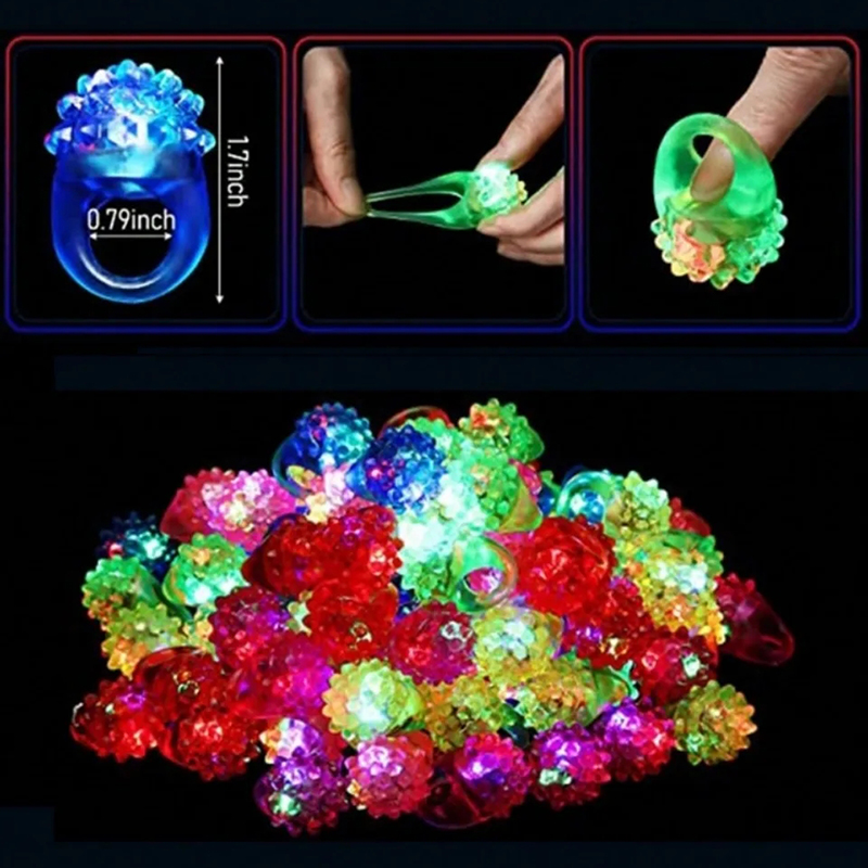 20/30/50pcs Glowing Rings LED  - Cotton Candy Cone บทวิจารณ์และราคา
