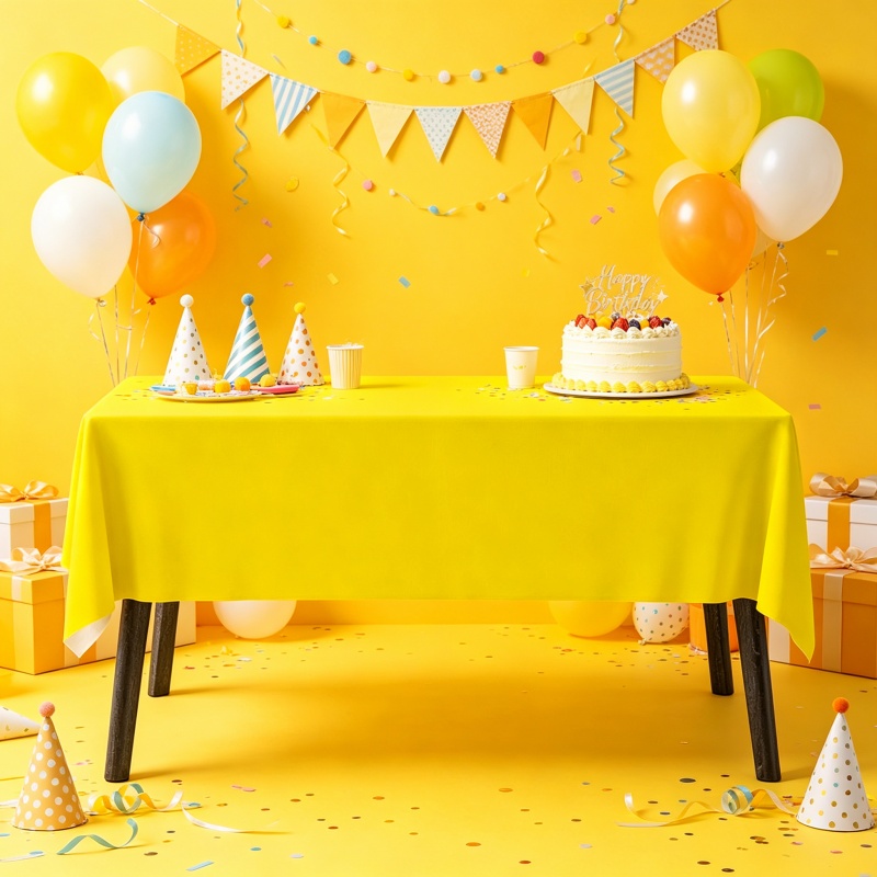 Yellow Tablecloth Napkin Set P - Table Cloth Disposable บทวิจารณ์และราคา
