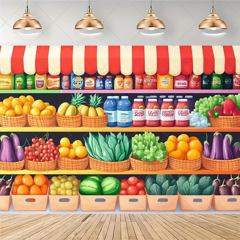 Colorful Supermarket Shelf Bac - Party Event Supply Store บทวิจารณ์และราคา