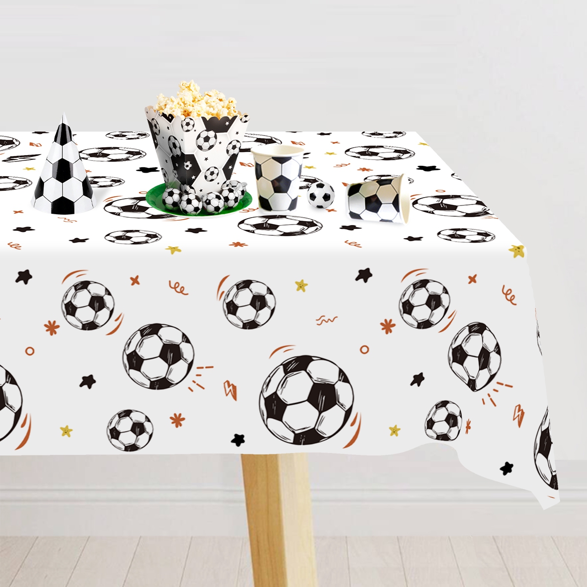 183x137cm Soccer Theme Disposa - Table Cloth Disposable บทวิจารณ์และราคา