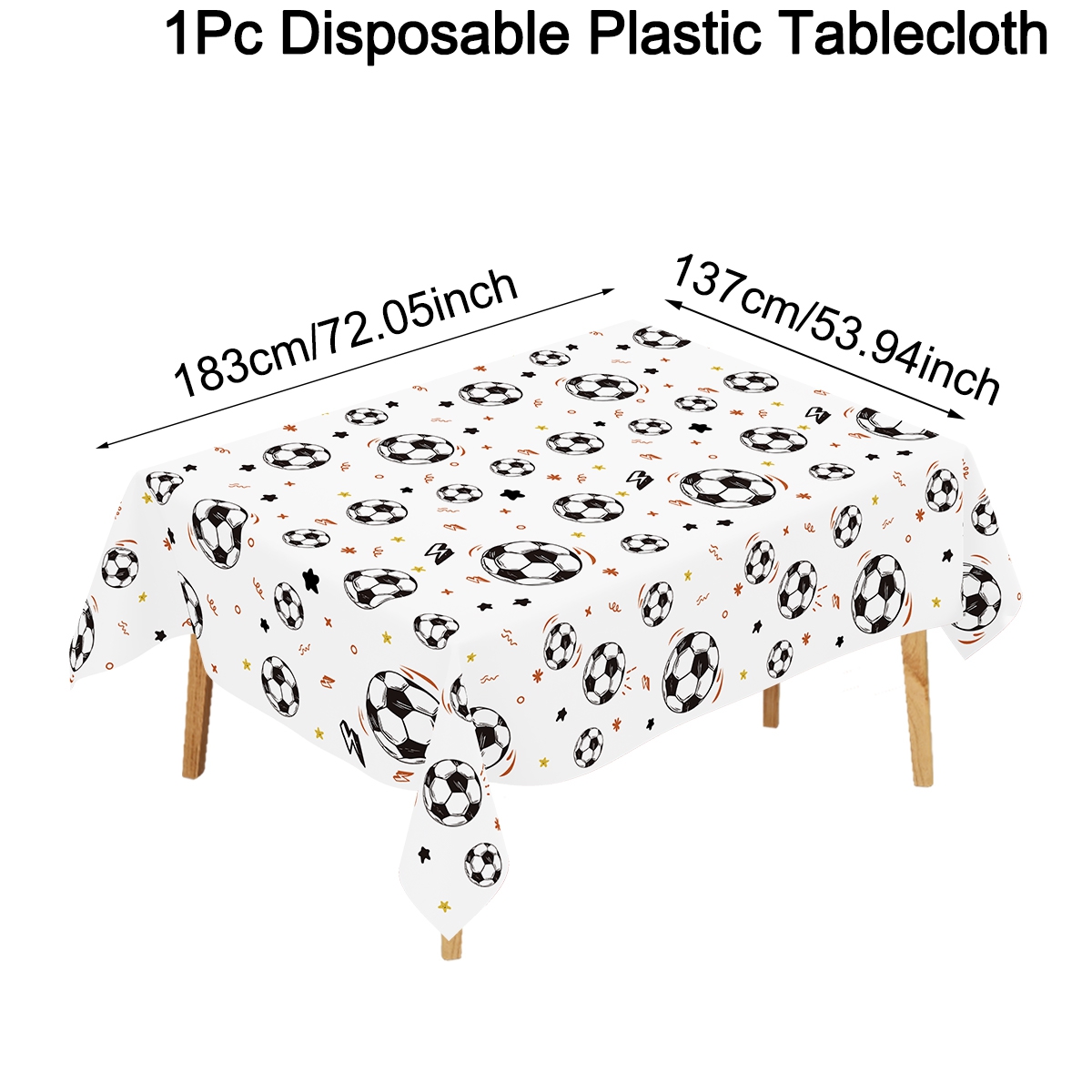 183x137cm Soccer Theme Disposa - Table Cloth Disposable บทวิจารณ์และราคา