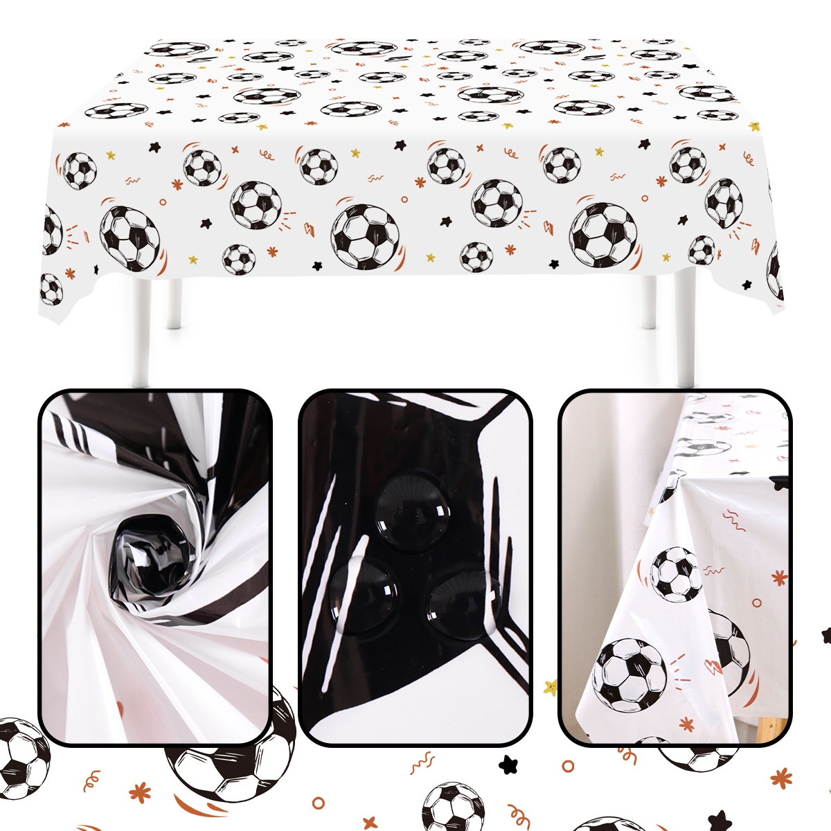 183x137cm Soccer Theme Disposa - Table Cloth Disposable บทวิจารณ์และราคา