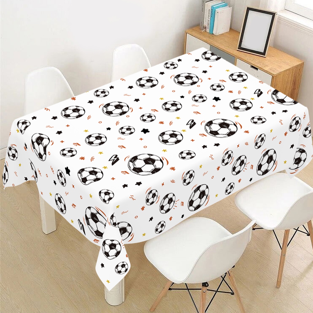 183x137cm Soccer Theme Disposa - Table Cloth Disposable บทวิจารณ์และราคา