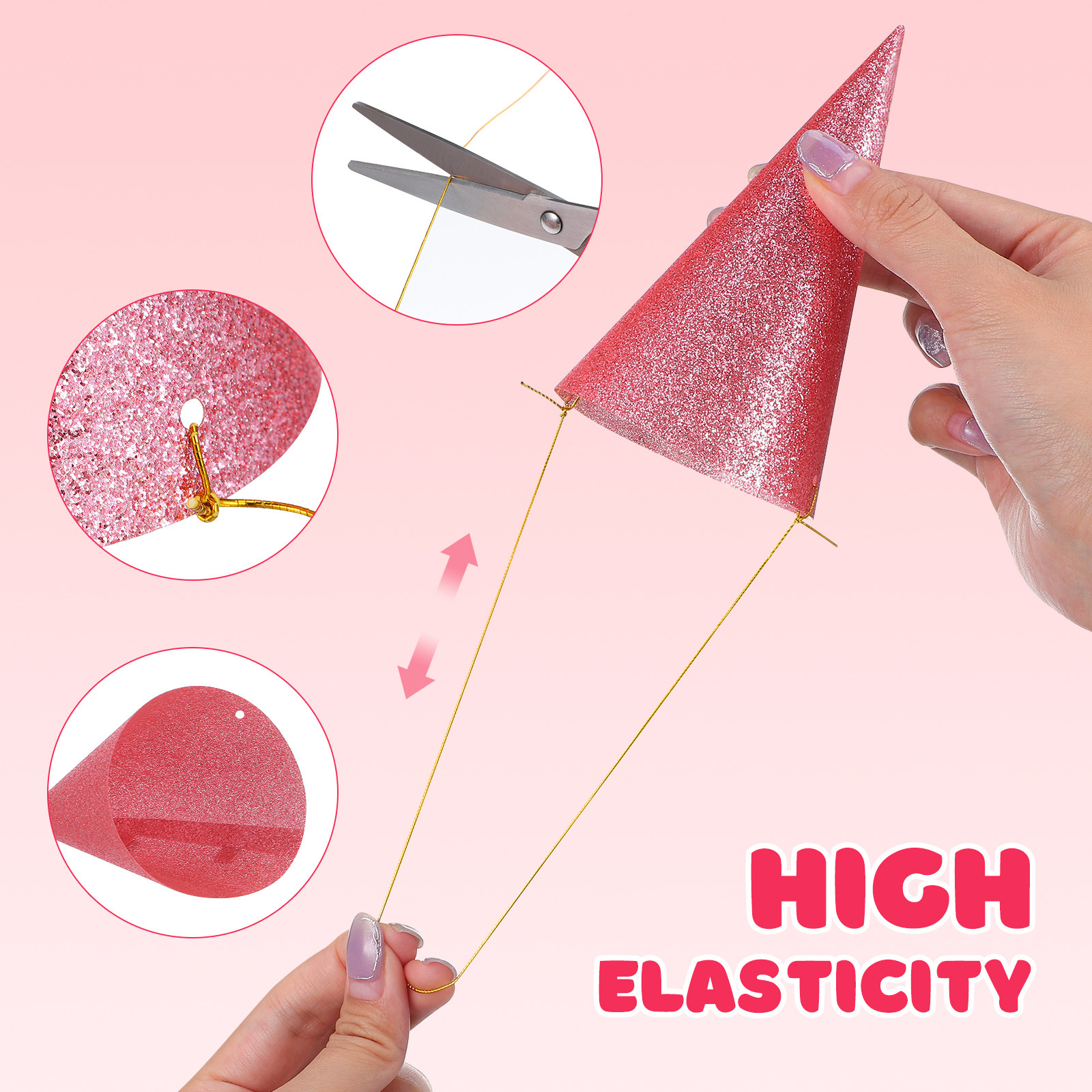 12Pcs Glitter Birthday Cone Ha - Party Hat Cone บทวิจารณ์และราคา