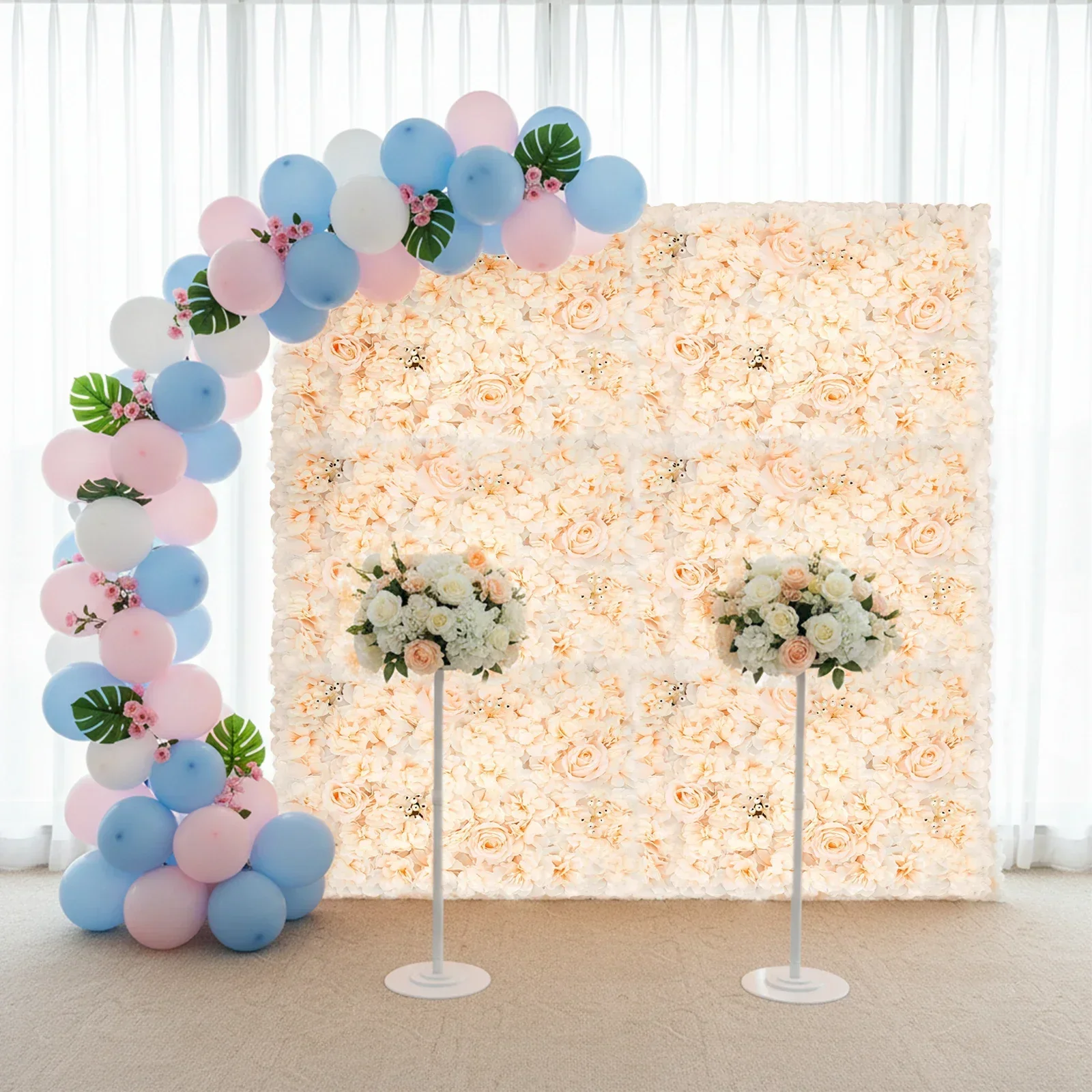 6 PCS 60*40cm Artificial Flowe - Flower Wall Panel บทวิจารณ์และราคา