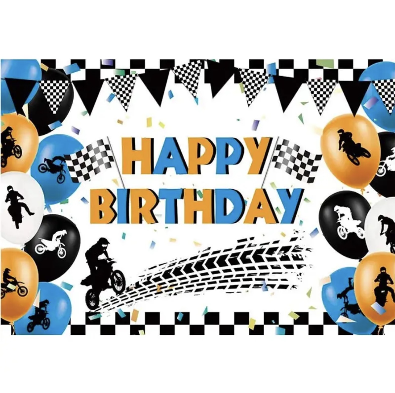Motocross Racing Theme Backdro - Dessert Table Backdrop บทวิจารณ์และราคา
