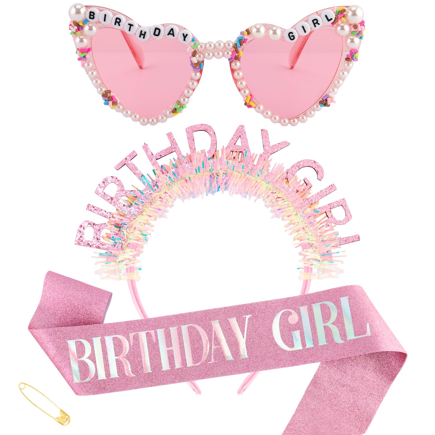 Birthday Girl Headband Sash Su - Birthday Sash Glitter บทวิจารณ์และราคา