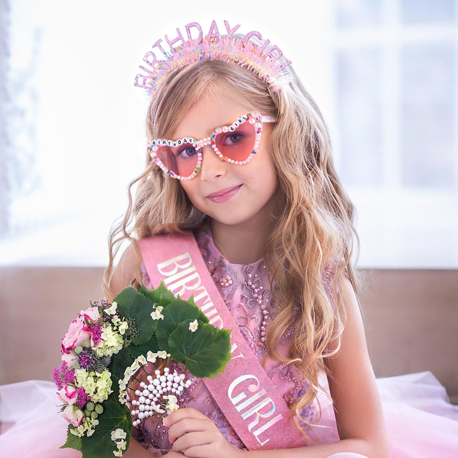 Birthday Girl Headband Sash Su - Birthday Sash Glitter บทวิจารณ์และราคา