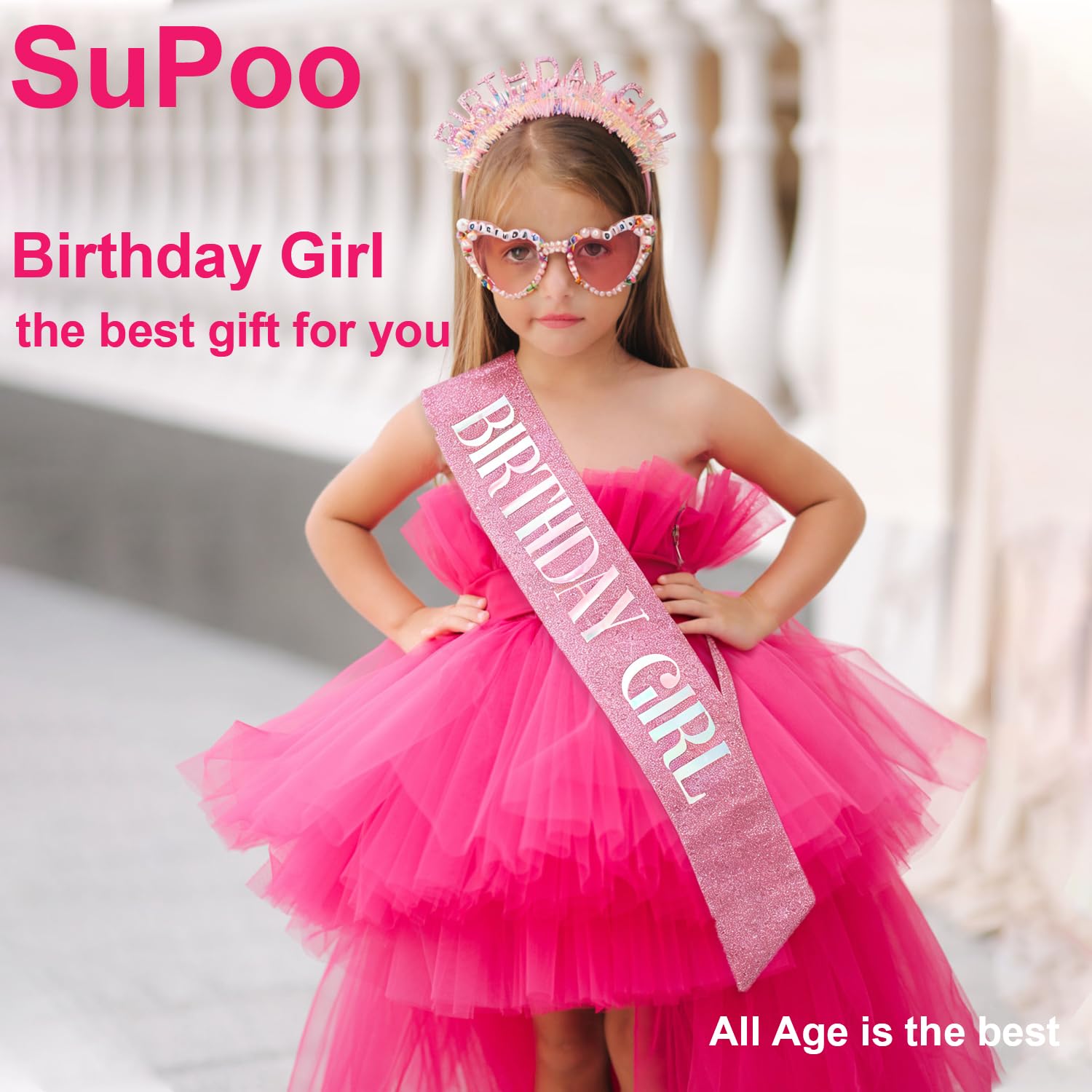 Birthday Girl Headband Sash Su - Birthday Sash Glitter บทวิจารณ์และราคา