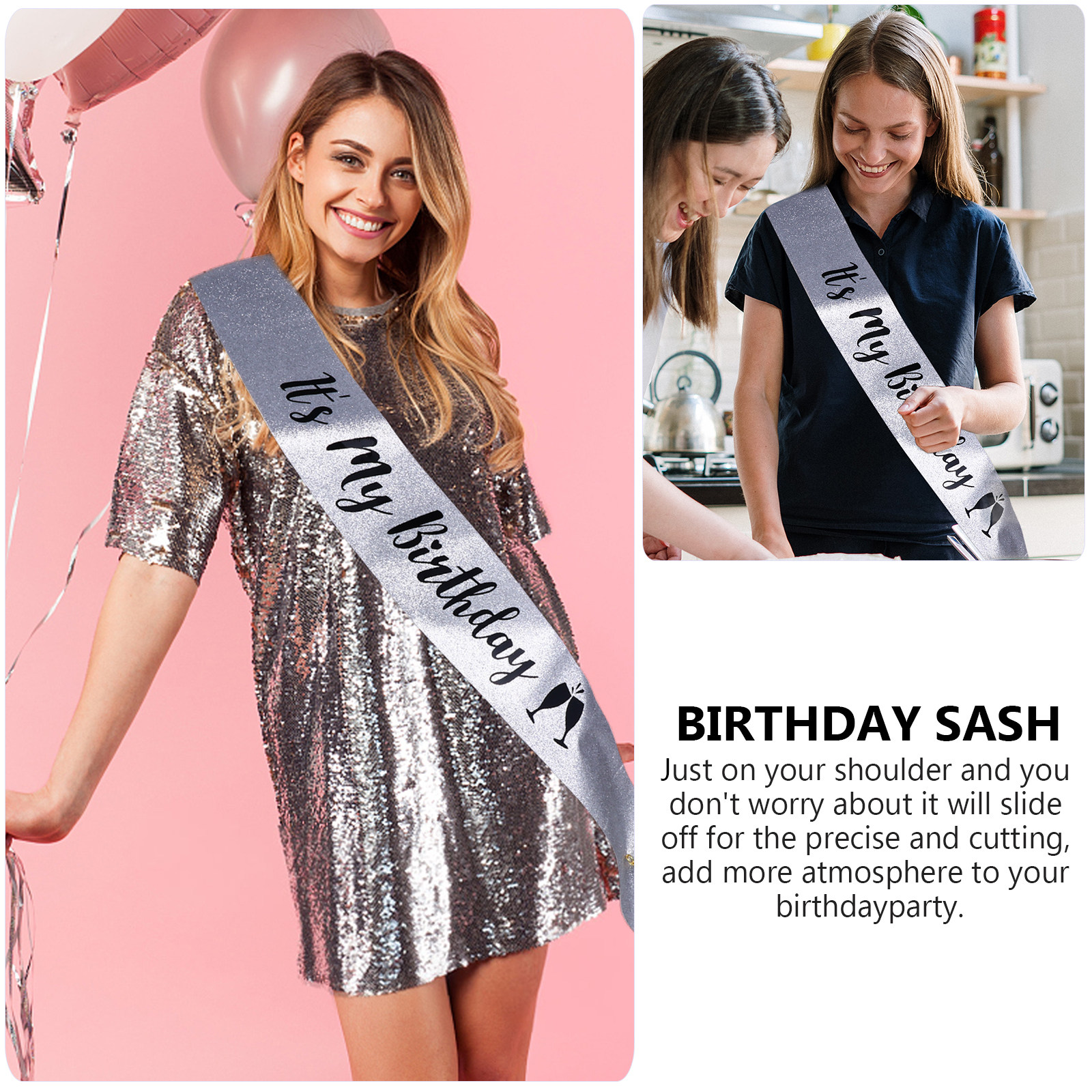 1Pcs Birthday Party Shoulder S - Birthday Sash Glitter บทวิจารณ์และราคา