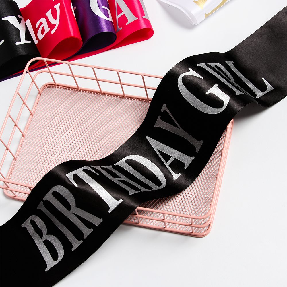 Birthday Girl Glitter Satin Sa - Birthday Sash Glitter บทวิจารณ์และราคา