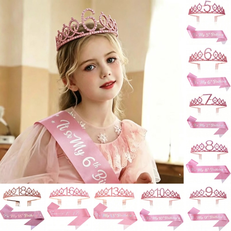 Glitter Birthday Crown Sash Wo - Birthday Sash Glitter บทวิจารณ์และราคา