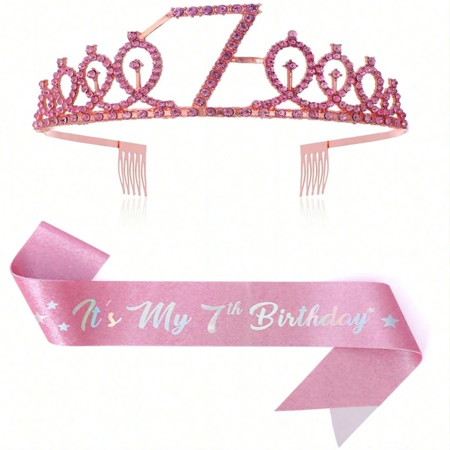 Glitter Birthday Crown Sash Wo - Birthday Sash Glitter บทวิจารณ์และราคา