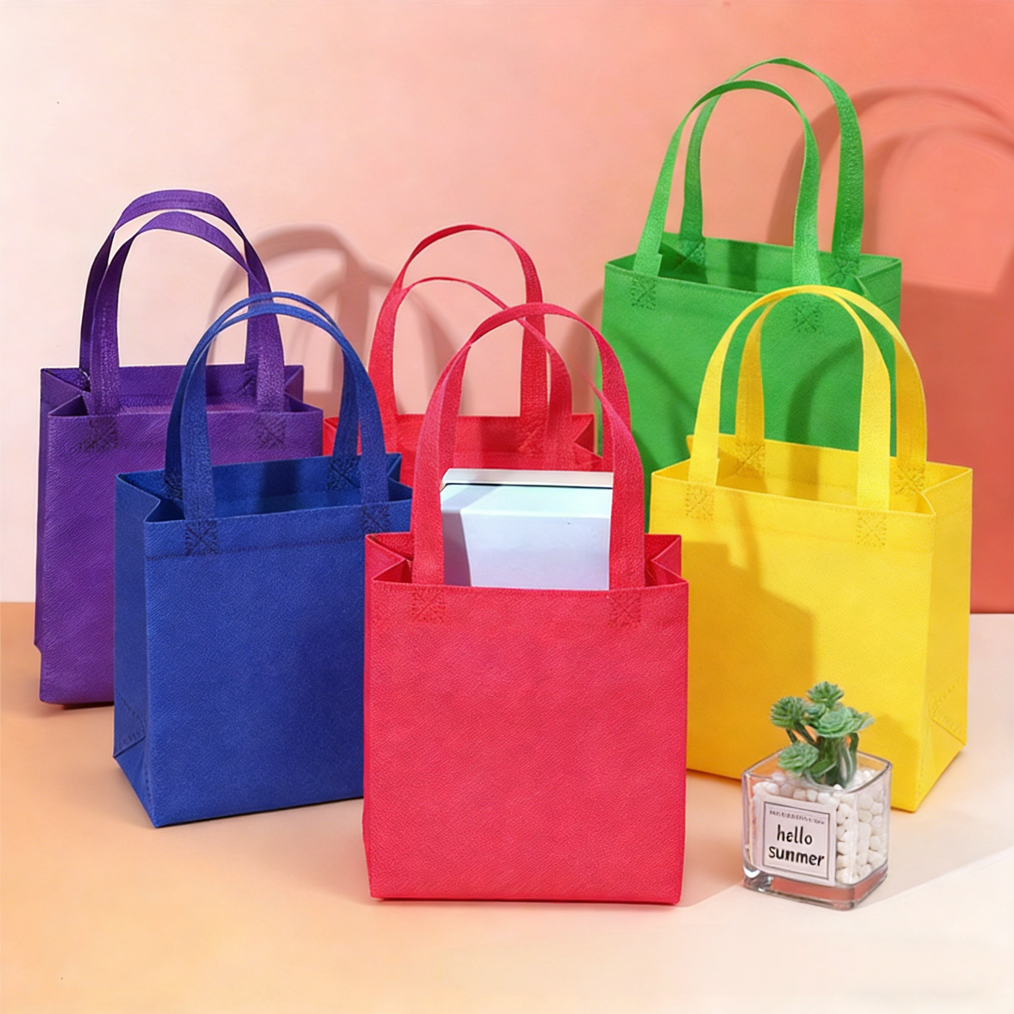 100PCS Reusable Non-woven Shop - Event Party Shop บทวิจารณ์และราคา
