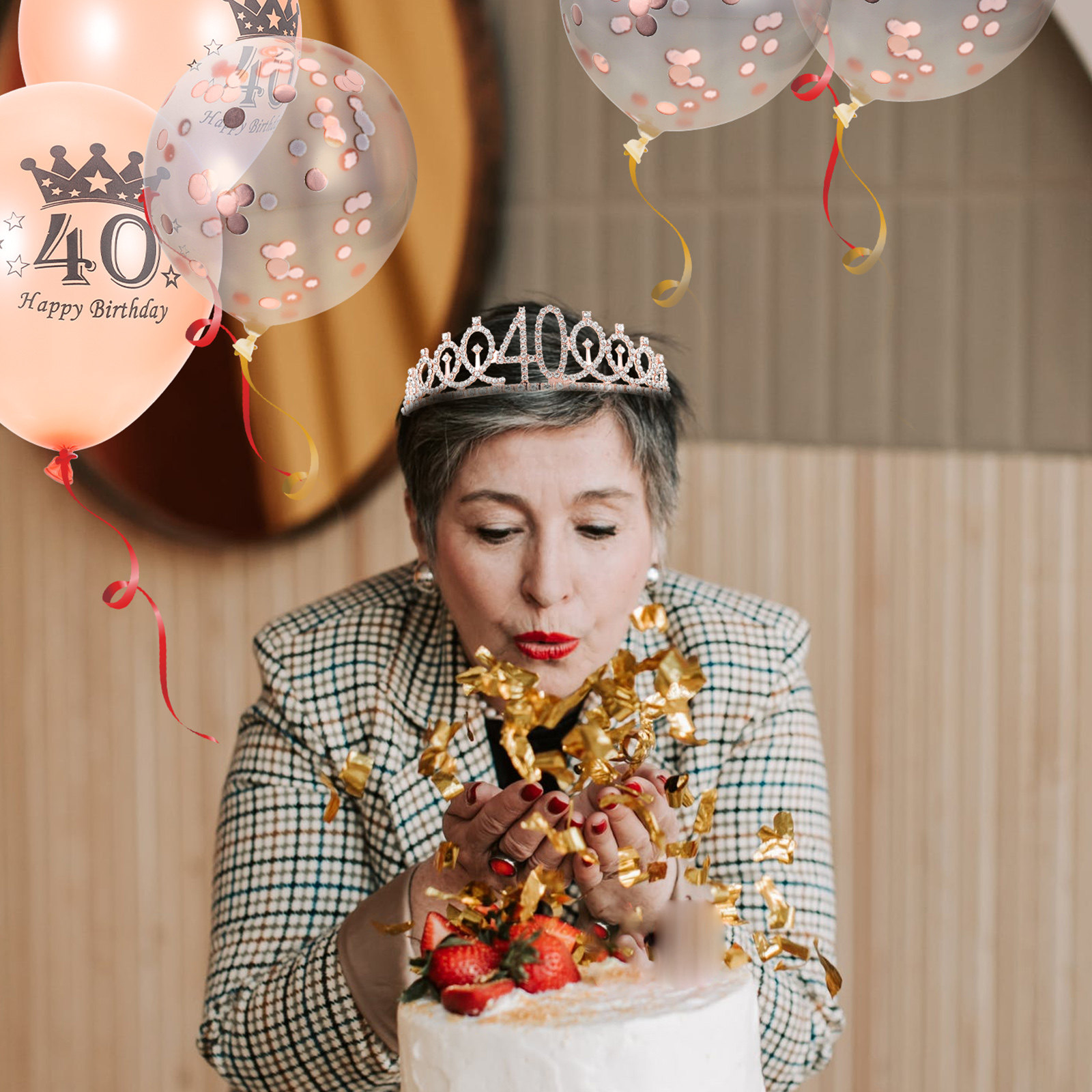1Set Girl Birthday Crown and S - Birthday Sash Glitter บทวิจารณ์และราคา