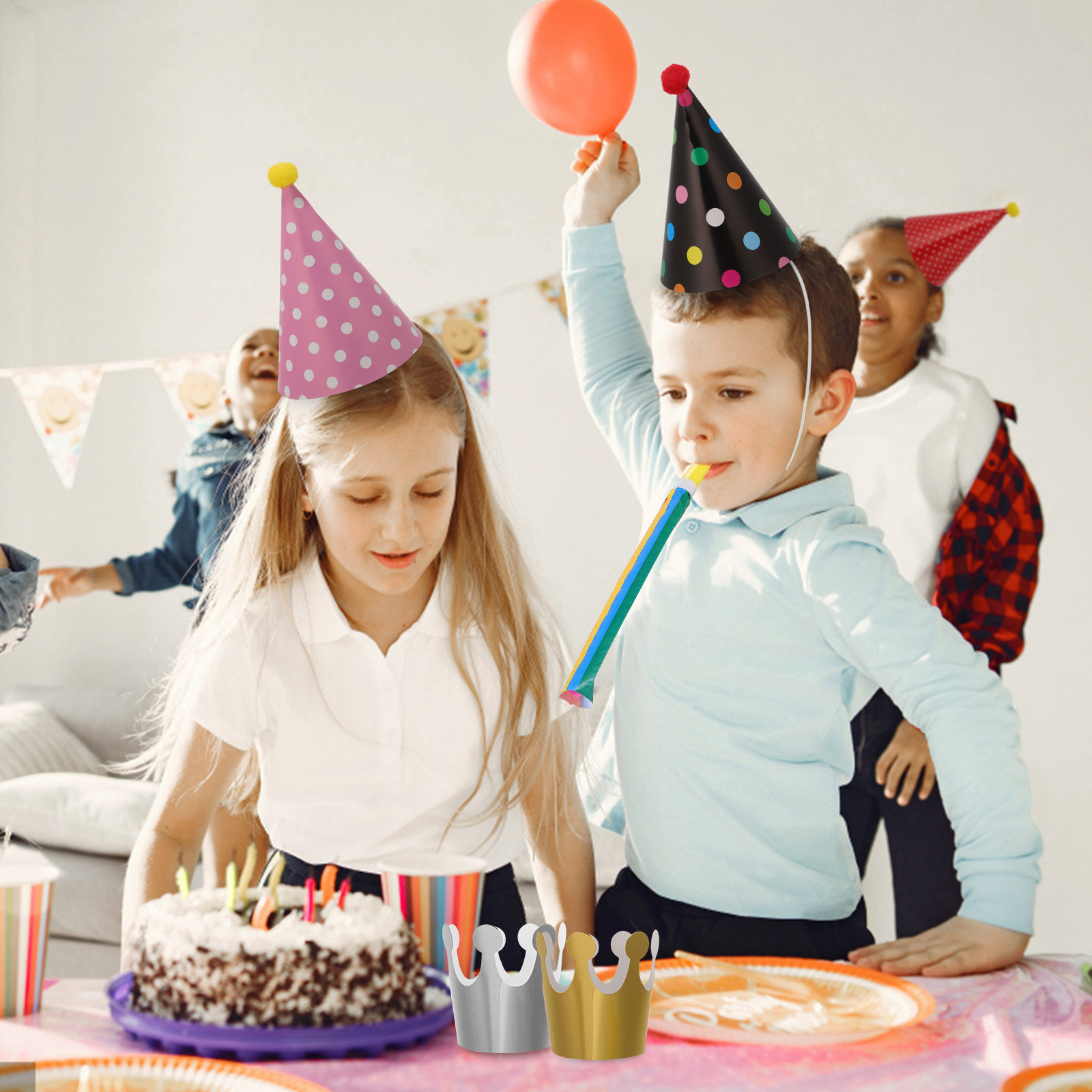 1Set Birthday Party Decoration - Party Hat Cone บทวิจารณ์และราคา