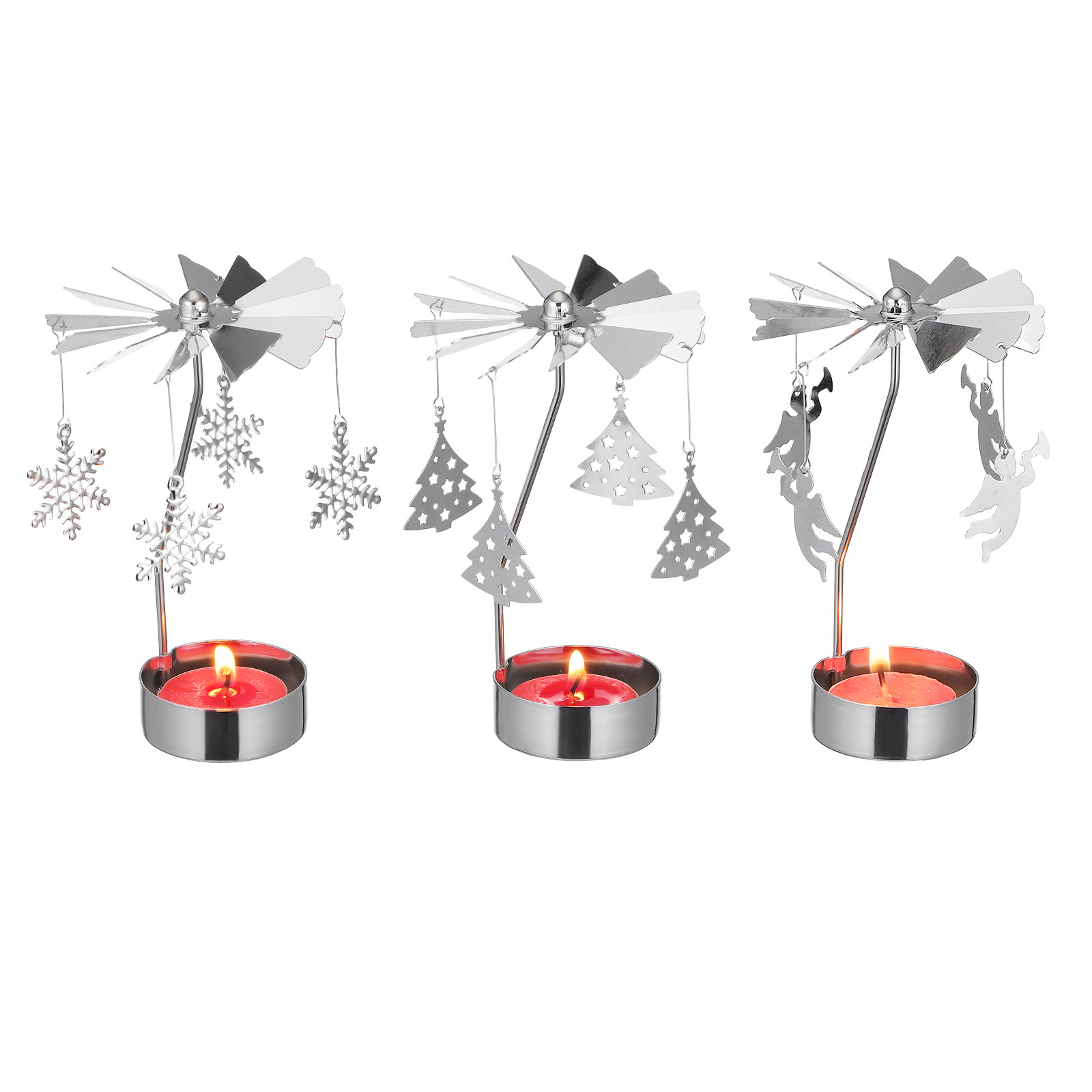 3Pcs Metal Rotating Candlehold - Centerpiece Stick บทวิจารณ์และราคา