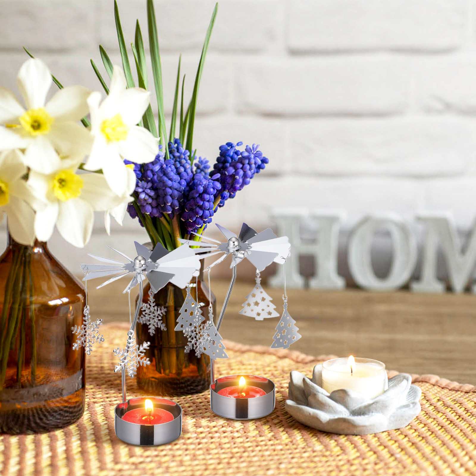 3Pcs Metal Rotating Candlehold - Centerpiece Stick บทวิจารณ์และราคา