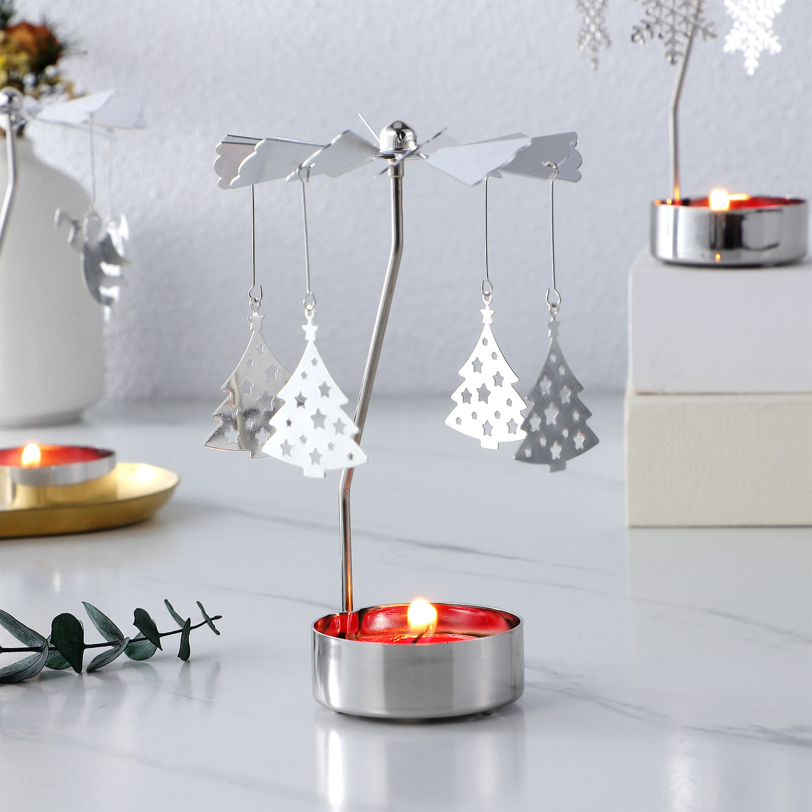 3Pcs Metal Rotating Candlehold - Centerpiece Stick บทวิจารณ์และราคา