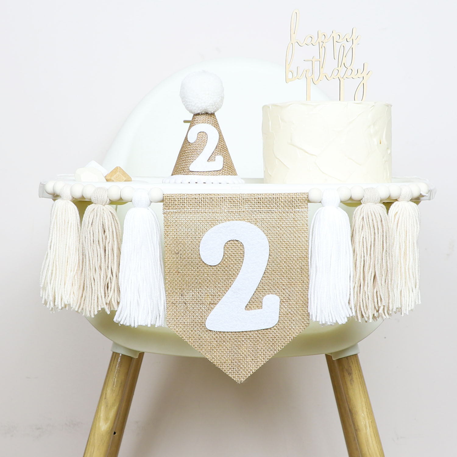 Birthday High Chair Banner Han - Party Hat Cone บทวิจารณ์และราคา